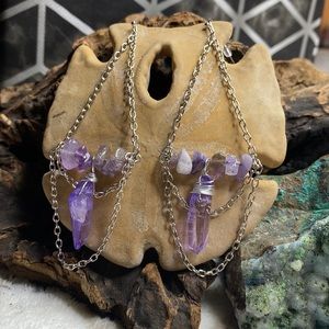 Long amethyst goddess